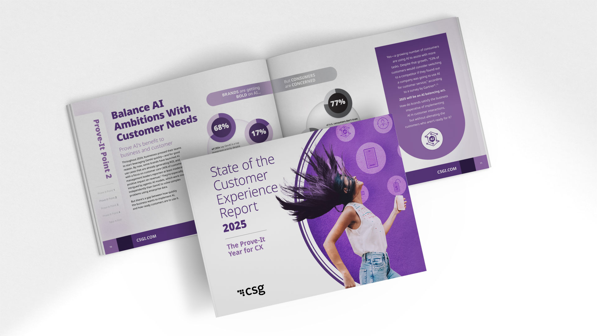 2025 State of the Customer Experience eBook mock up on white background