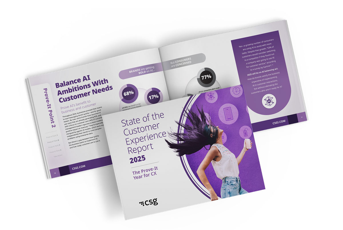 2025 State of the Customer Experience eBook mock up on white background